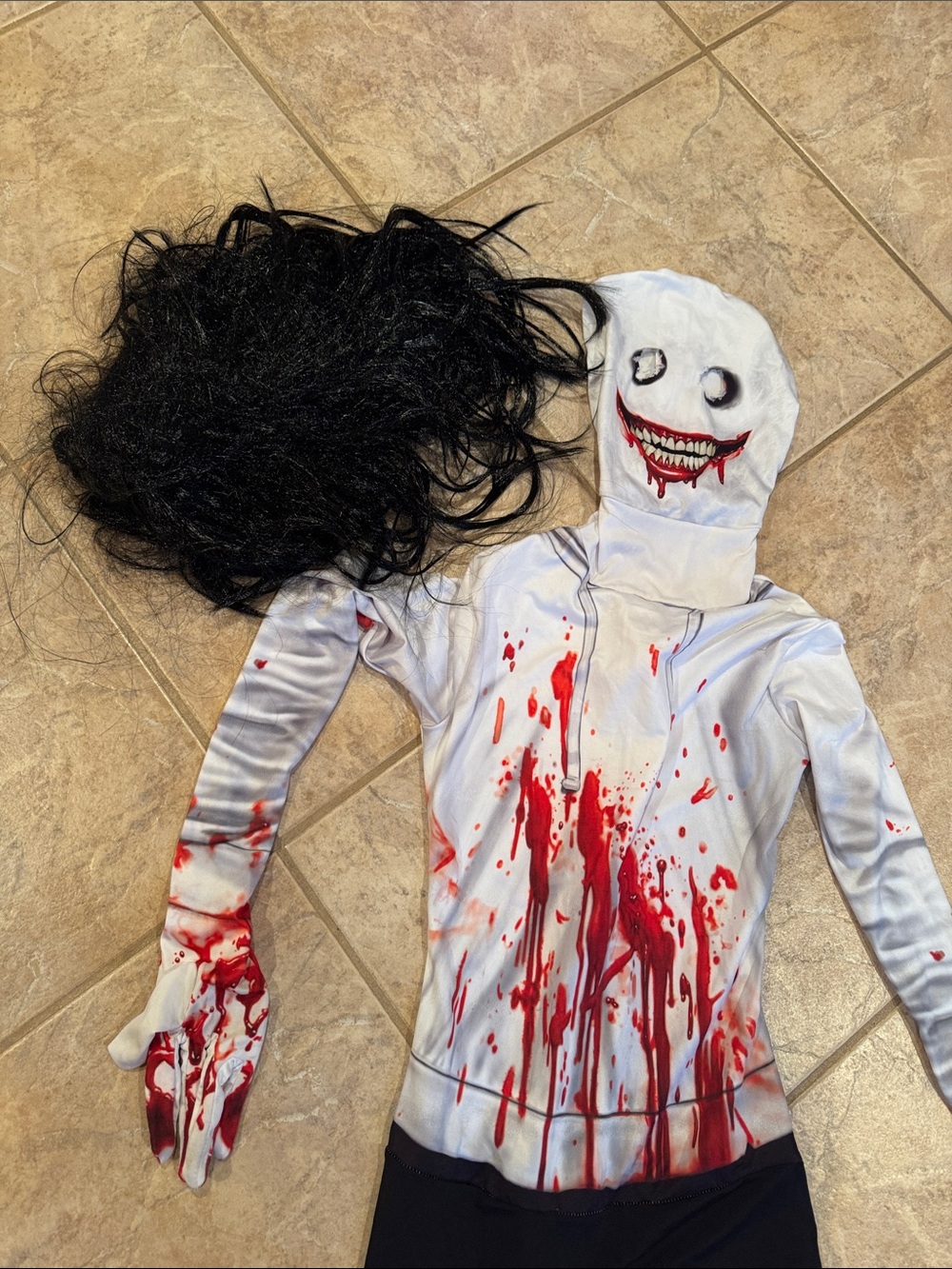 Morphe Jeff the Killer One-Piece Costume with wig